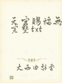 天官赐福无删减完整txt