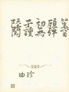 陆子初顾笙免费阅读无弹窗笔趣阁
