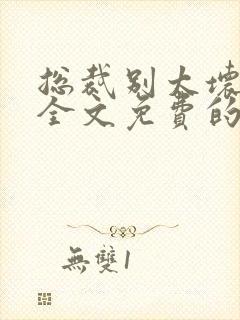 总裁别太坏小说全文免费的
