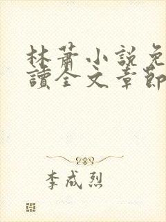 林萧小说免费阅读全文章节