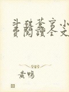 斗破苍穹小说免费阅读全文无弹窗