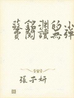 苏铭渊的小说免费阅读无弹窗