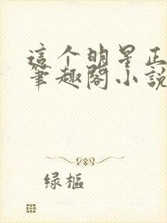 这个明星正得邪笔趣阁小说封面