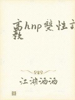 高hnp双性调教