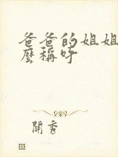 爸爸的姐姐叫什么称呼