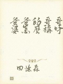 爸爸的哥哥的老婆怎么称呼