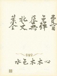 叶北辰免费阅读全文无弹窗