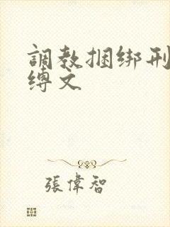 调教捆绑刑具束缚文