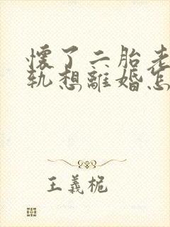 怀了二胎老公出轨想离婚怎么办