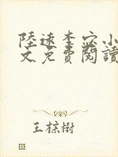 陆远李宓小说全文免费阅读封面