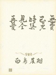 再见时已无恨无爱全集免费封面