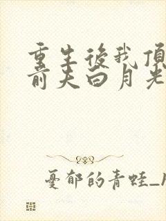 重生后我顶替了前夫白月光原著作者封面