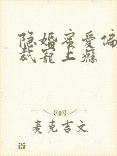 隐婚蜜爱偏执总裁宠上瘾封面