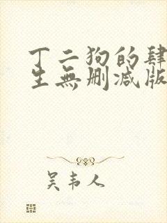 丁二狗的肆意人生无删减版封面