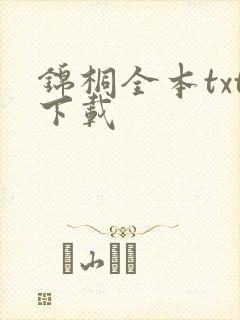 锦桐全本txt下载封面