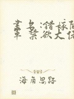 书名 :错嫁随军 禁欲大佬宠妻上瘾封面