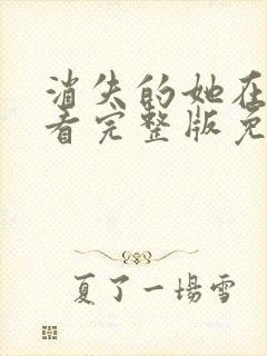 消失的她在线观看完整版免费高清封面