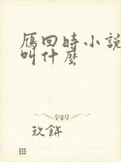 雁回时小说原著叫什么
