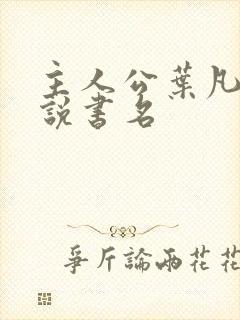 主人公叶凡的小说书名
