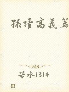 孙倩高义篇封面