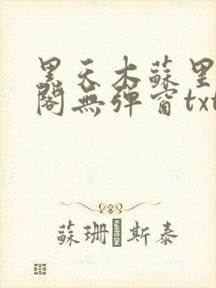黑天木苏里笔趣阁无弹窗txt封面