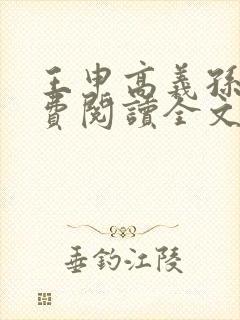 王申高义孙倩免费阅读全文