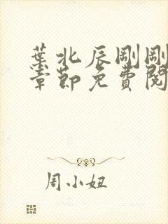 叶北辰刚刚更新章节免费阅读