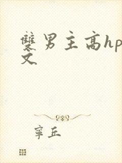 双男主高hpo文封面