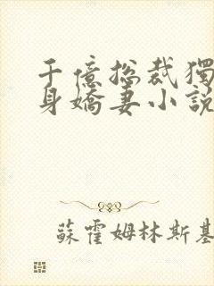 千亿总裁独宠替身娇妻小说全文阅读