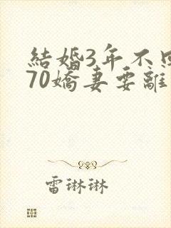 结婚3年不回家70娇妻要离婚免费阅读封面