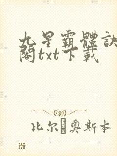 九星霸体诀笔趣阁txt下载封面