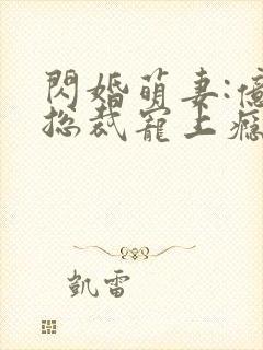闪婚萌妻:亿万总裁宠上瘾封面