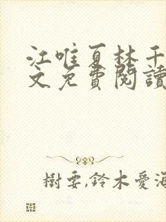 江唯夏林千洛全文免费阅读笔趣阁