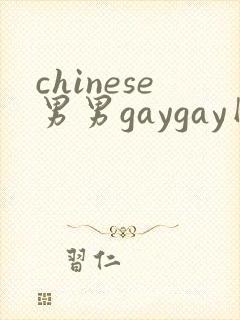 chinese男男gaygay网站