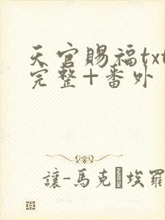 天官赐福txt完整+番外 txt下载