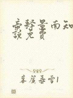 帝释景南知意小说免费