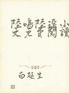 陆鸣陆瑶小说全文免费阅读封面
