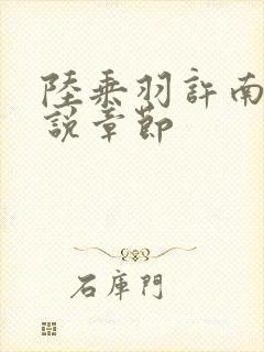陆乘羽许南枝小说章节封面