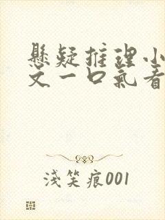 悬疑推理小说推文一口气看完封面