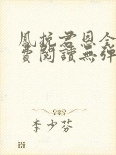凤挽君恩全文免费阅读无弹窗封面