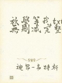 放学等我txt无删减完整版