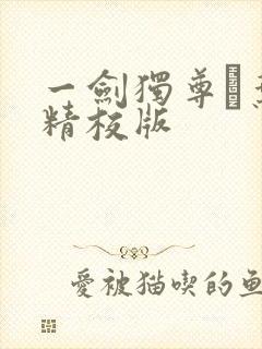 一剑独尊·叶玄精校版