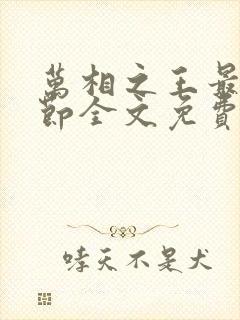 万相之王最新章节全文免费