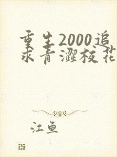 重生2000追求青涩校花同桌开始免费下载txt封面
