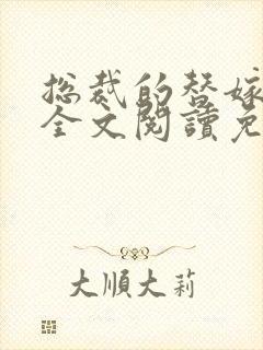 总裁的替嫁丑妻全文阅读免费