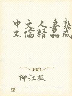 中文人妻熟妇乱又伦精品成熟网站