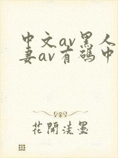 中文av黑人人妻av有码中文