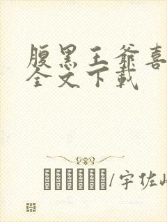 腹黑王爷喜当爹全文下载