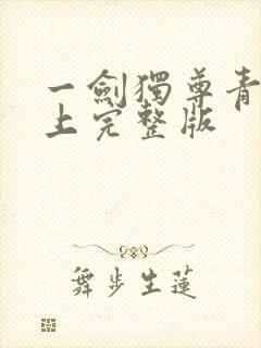 一剑独尊青鸾峰上完整版封面