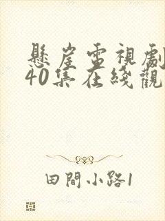 悬崖电视剧全集40集在线观看免费谍战迷